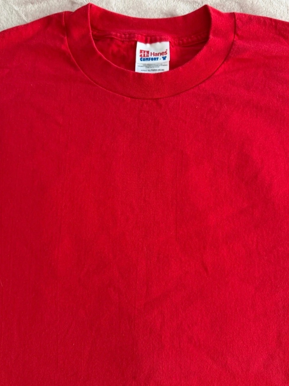 Hanes Comfort-T Santa's Helper Graphic Print Red Men's XL Short Sleeve T-Shirt - Picture 4 of 7
